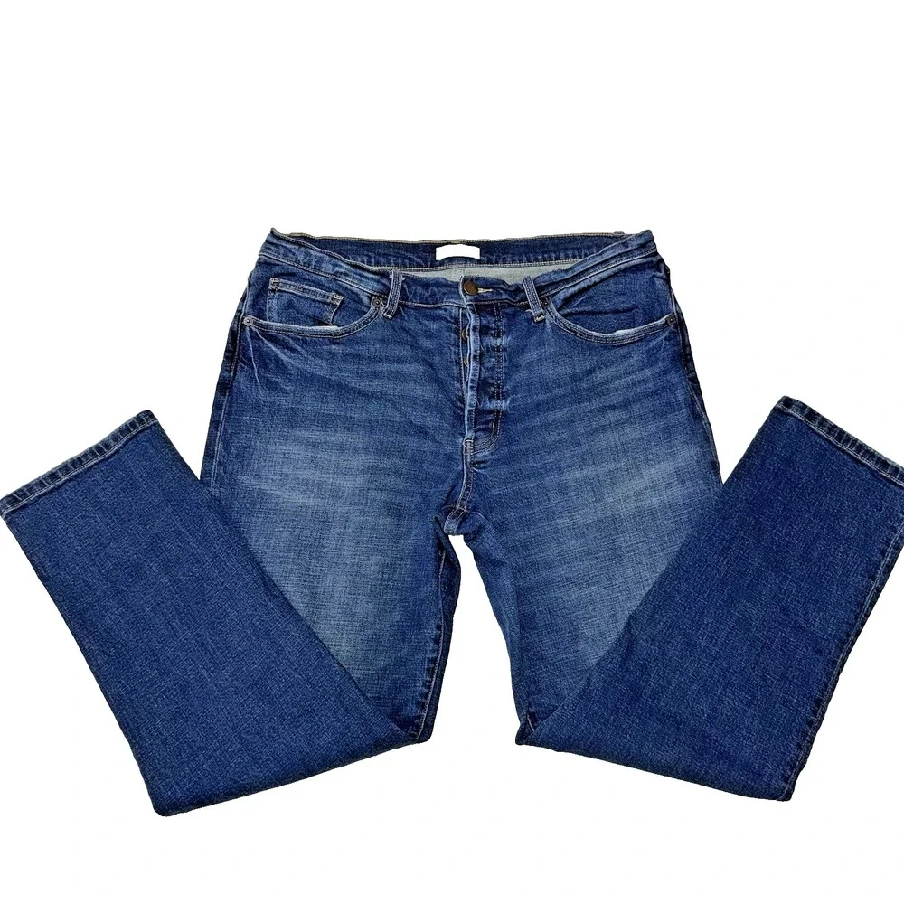 Oliver Logan Ludlow Relaxed Fit Button Fly Denim Jeans Blue Women's Size 30 - Picture 2 of 9